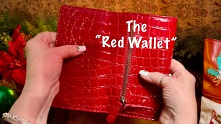 "The Red Wallet!" (Whispered version w/polite gum chewing) Vinyl tap & scratch~ life chat~ ASMR