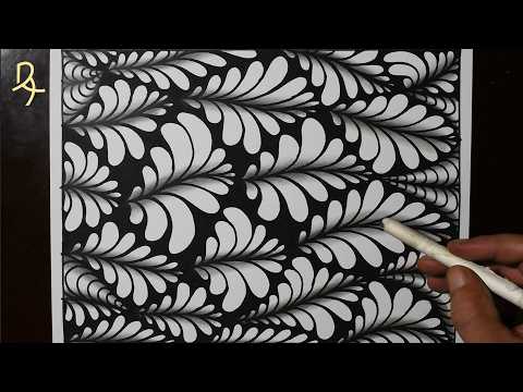 3D Zentangle Art for Beginners | Relaxing Drawing Step by Step