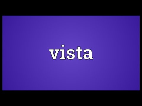Vista Meaning