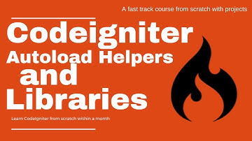Autoloading helpers and libraries in CodeIgniter