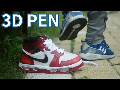 3D PEN 나이키 에어조던 신발 만들기(착용가능?) . How to make Air Jordan with 3D PEN (feat.glue gun)