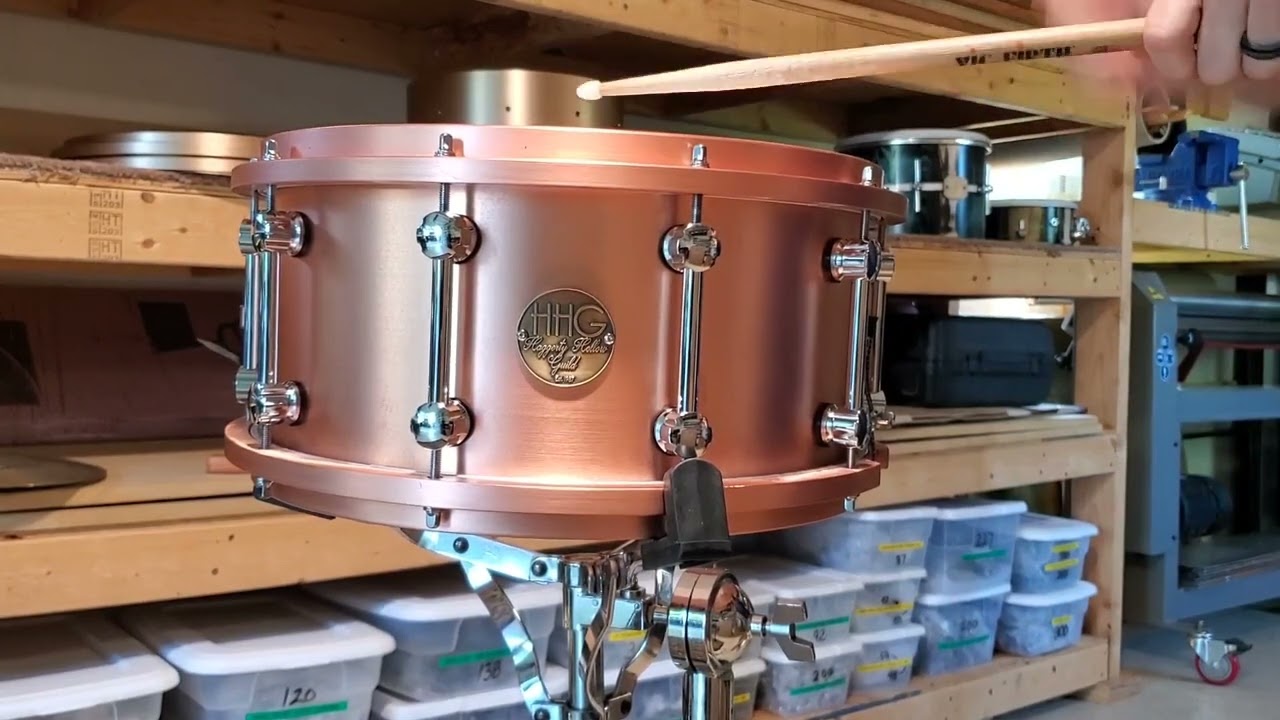 HHG cast copper snare drum quick demo YouTube
