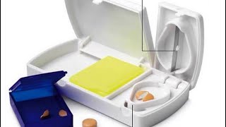 1470) 切药器分药器Pill box with pill cutter  1个= RM6.90 2个= RM10.00