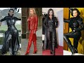 Stylish and beautiful latex leather long power dresses for women and girls