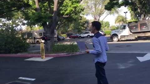 Ultrasonic sensor on a drone