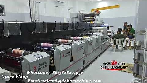 DABA 470mm Adhesive Label Horizontal Inline Flexo Printing Machine With Good Color Registration