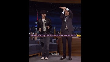 Thumbnail of Jin at jimmy fallon show 😅 #bts #btsmember #kimseokjin #jin #supertuna #jimmyfallon #runningwild