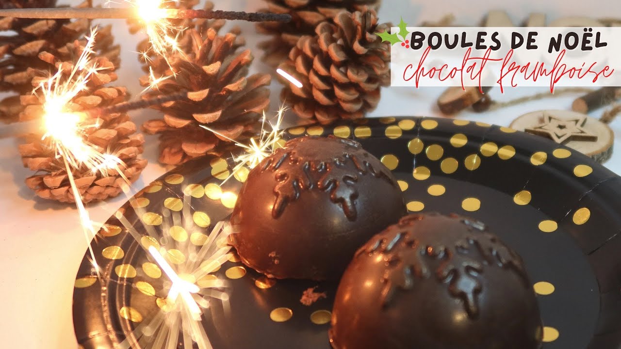 Les boules de Noël chocolat framboise – Objectif Pâtisserie