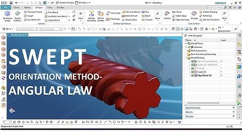 Siemens Nx | #swept  | Orientation Method - Angular law | Nx Advance