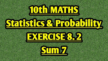 10th maths EXERCISE 8.2 sum 7 UNIT 8 english tamil medium STATISTICS PROBABILITY standard deviation
