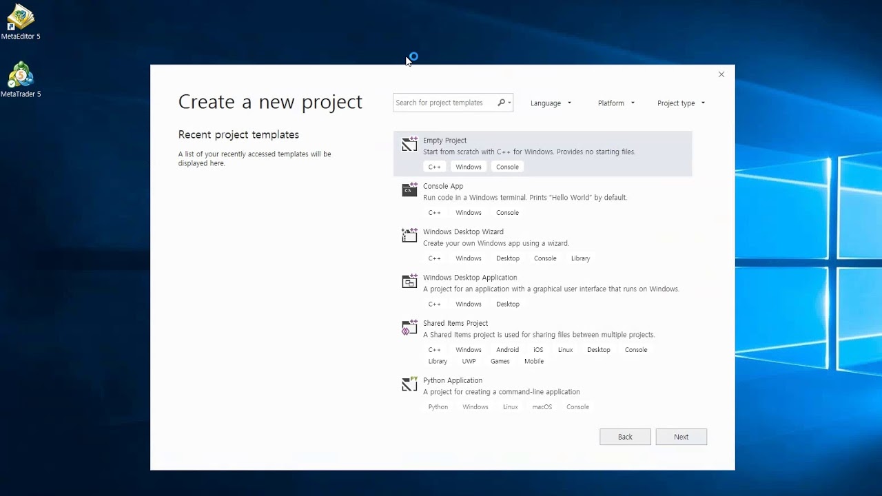 Visual Studio 2019 Python setup test project creation - YouTube