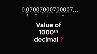 The Simple Math Trick To Find The 1000Th Decimal Value