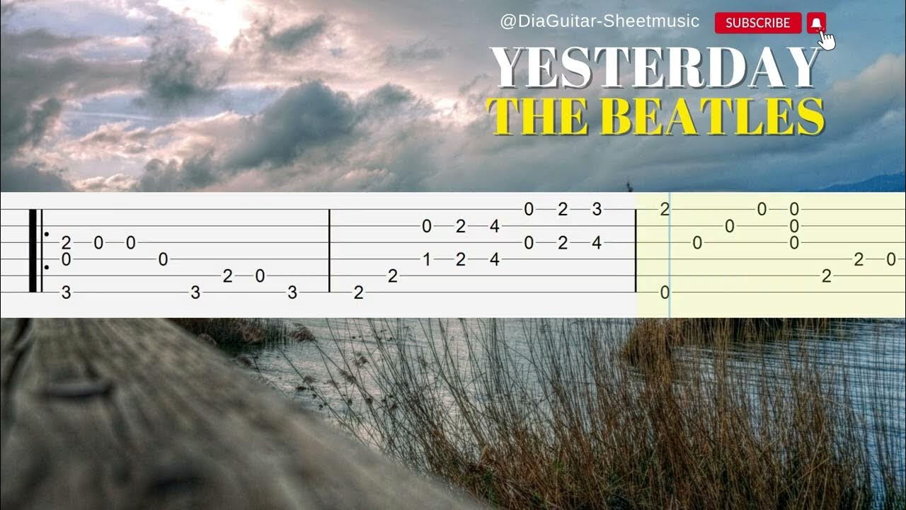 YESTERDAY THE BEATLES Fingerstyle Guitar Tutorial TAB (Easy Level