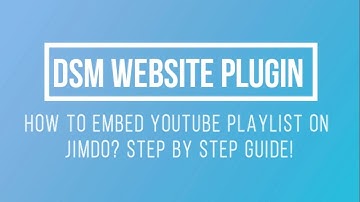 How To Embed YouTube Playlist On Jimdo?
