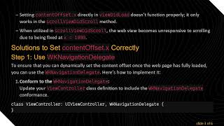 Fixing contentOffset.x Issue in WKWebView during viewDidLoad