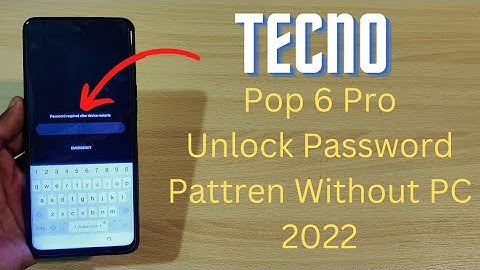 Tecno Pop 6 Pro Hard Reset Unlock Password Pattren Without PC 2022