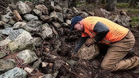 Digging through an 80 year old Rock Pile.  Plans for Wilderness Shelter