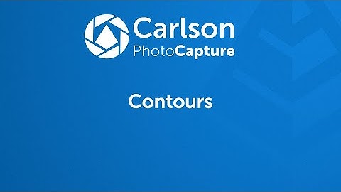 Carlson PhotoCapture Tutorial Video 13: Contours