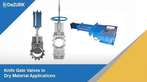 DeZURIK Knife Gate Valves in Dry Material