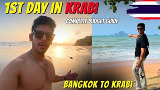 Exploring Krabi in BUDGET 💸 Bangkok To Krabi, Ao Nang Beach, Fire Show, Cheap Hotel, Food, Scooty 🌊
