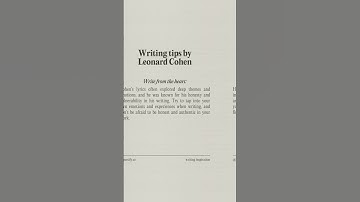 Writing tips by Leonard Cohen #writingtips #leonardcohen #creativewriting #writer #poet #poetry