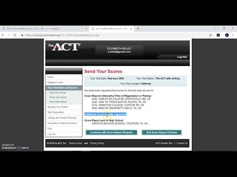 How to send ACT scores to Colleges