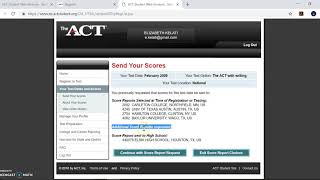 How to send ACT scores to Colleges