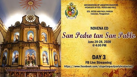 DAY 3 Pangasinan Novena to Sts. Peter & Paul