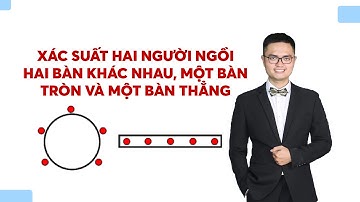 Xác suất hai người ngồi hai bàn khác nhau, một bàn tròn và một bàn thẳng