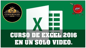CURSO DE EXCEL 2016 EN UN SOLO VIDEO