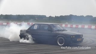 Modified BMW 316 E30 4.0L V8 Drifting and Burnout!