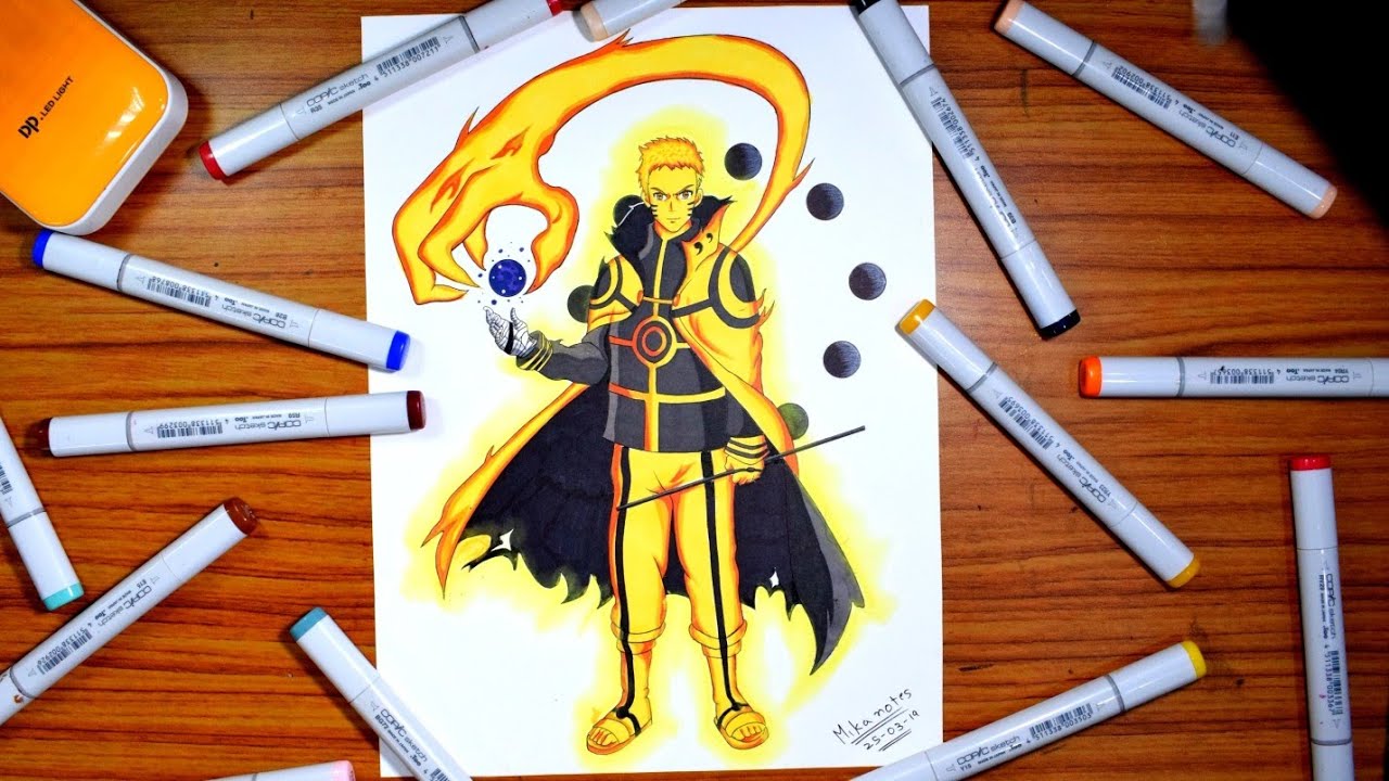 Japanese Manga - Naruto Drawing by Ritu Mullur