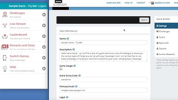 Part 1 - How to Build your Scavenger Hunt  (Basic and Advanced Settings)