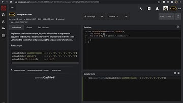 Codewars || Unique In Order || JavaScript || Code Challenge