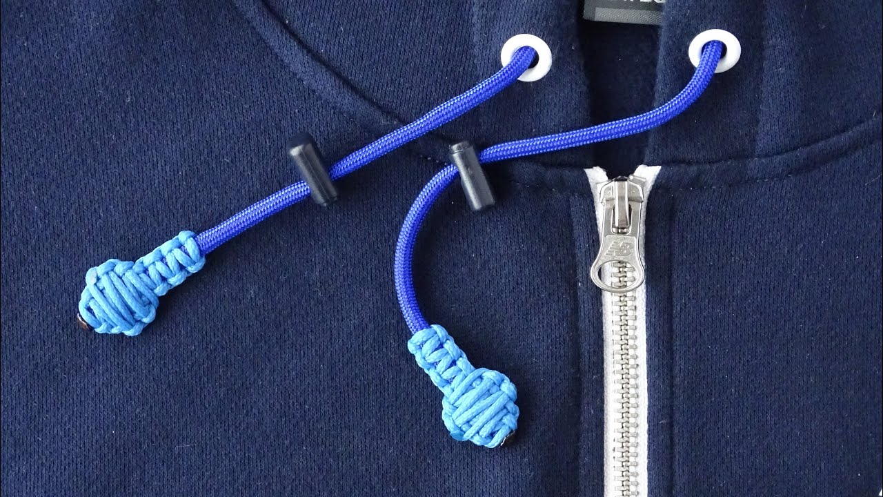 Make a Paracord Hoodie Drawstring with a Triple Cobra Knot Pull Tabs ...