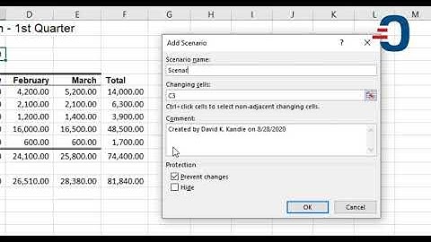 How to use Microsoft Excel Scenario Manager