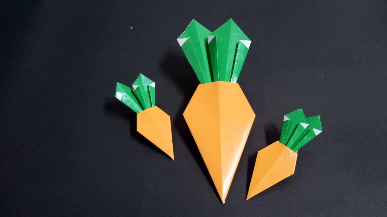 Cara membuat origami wortel YouTube