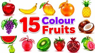 15 Fruit Names in English and Hindi | Fruits Name for Kids | Learn Fruits Vocabulary 