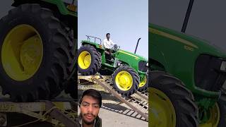 John Deere Traktar 5210 4x4 trailer gadi say utar rahe h #farming #viralshorts #johndeere #youtube