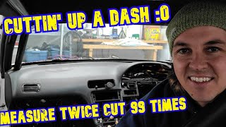 Let's Cut Some Holes In A Perfectly Good 240sx Dash :O (Roll Cage Things)