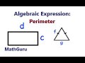 Perimeter of 2D Shapes | Algebraic Expression