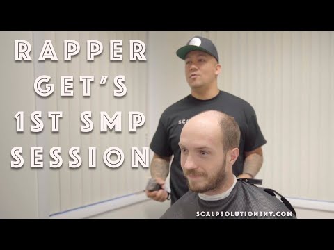 Smp Rapper Rapper get's his 1st session of SMP (hair tattoo) done. - YouTube