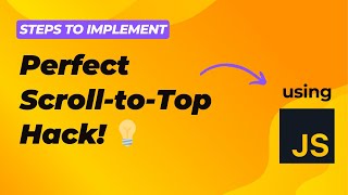Try Scroll-to-top button hack in your webpage | in Tamil | TechSpot