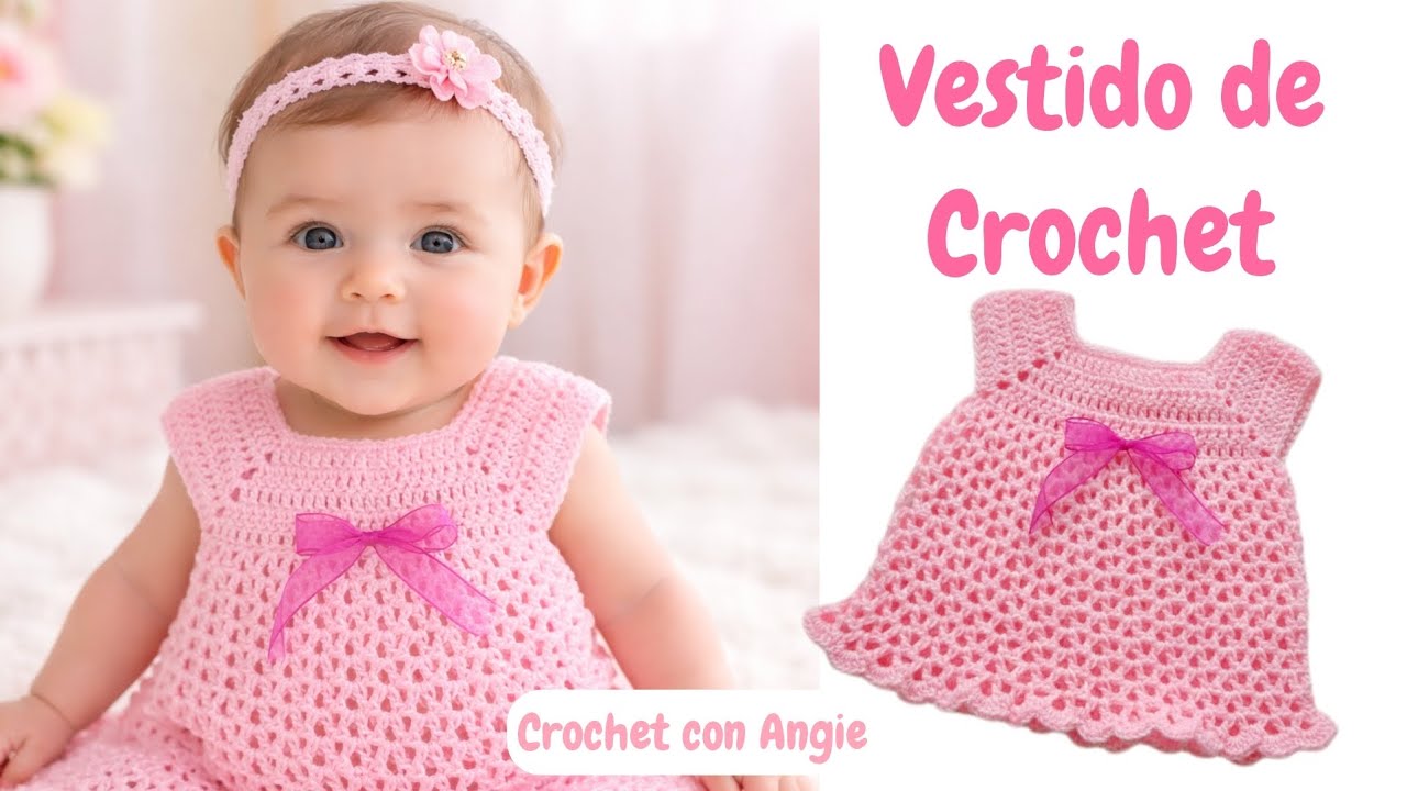 🎀Вязаное крючком детское платье. Просто, шаг за шагом.