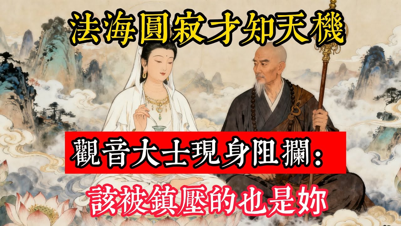 法海圓寂才知天機，想去雷峰塔放白素貞，觀音大士現身阻攔：動了凡心的是妳，該被鎮壓的也是妳！#立地成佛#念佛修行#因果正見#修行障礙化解#生死因果#佛学#佛教