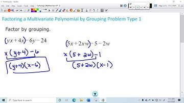 Factoring a Multivariate Polynomial by Grouping Problem Type 1
