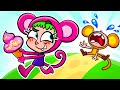 Five Little Monkeys Jumping on the Bed | Monkey Dance | Kids Songs &amp; Nursery Rhymes