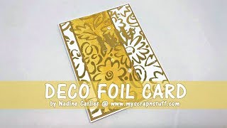 Create A Card Using Deco Foil and StencilGirl