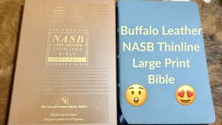 Buffalo Leather Thinline Bible | Large Print | NASB | Zondervan | 4K 60FPS