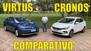 Match Highlights Comparison: Volkswagen Virtus 170 TSI AT vs. Fiat Cronos Precision CVT - Which one is better?